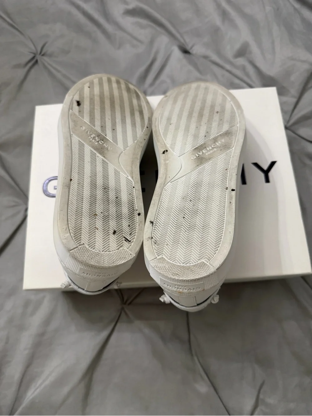 Givenchy  Women White Leather Slip-On Sneakers with Black Logo Strap